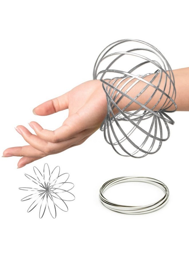 جلو اف اكس حلقة التدفق التعليمية الحركية من GloFX | لعبة ذراع حلقة دوارة، سوار تدفق سحري سلينكي | لعبة زنبركية تفاعلية ثلاثية الأبعاد متعددة الحواس - Image 2