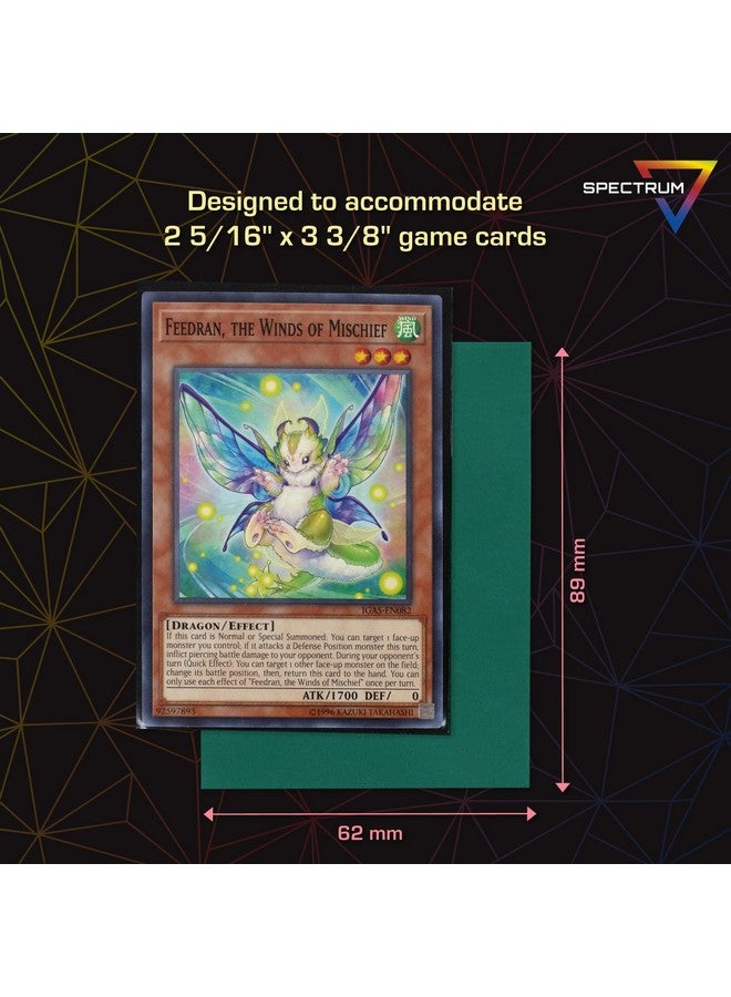 BCW Spectrum Elite Yugioh Sleeves - 120 Pack - Green Yugioh Card Sleeve | (Not for MTG or Pokemon) Small Trading Card Sleeves - Image 3