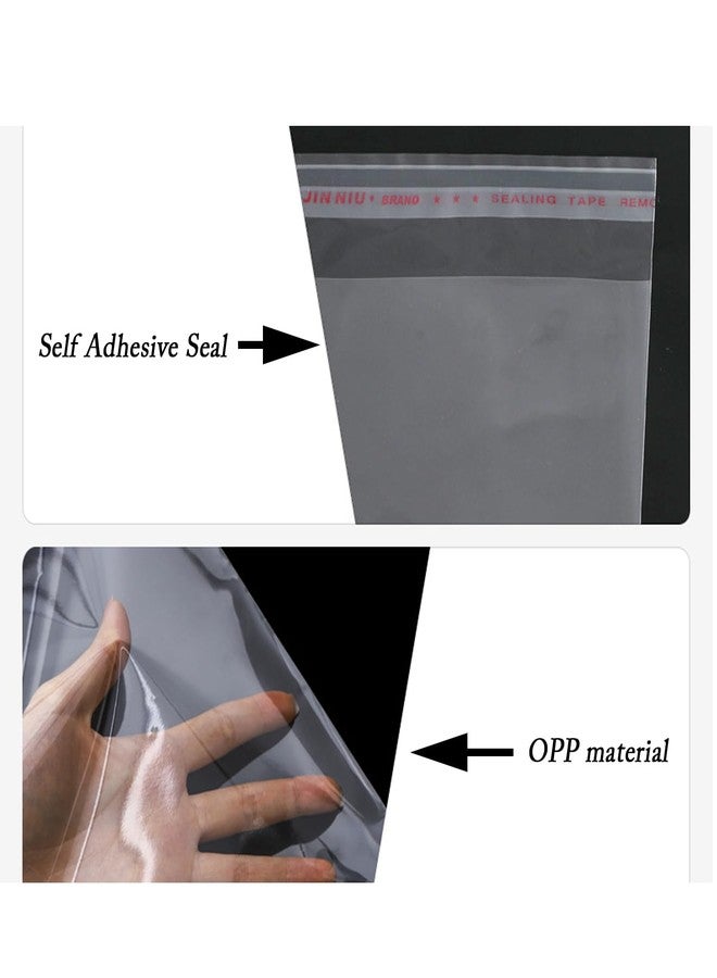 FEILIBAY 10"x13" Self Adhesive Sealing Cellophane Bags, 100 Count Large Clear Self Seal Plastic Cello Bags for Shirt, Clothing, Magzine, Artwork, Gift Wrap Storage - Image 4