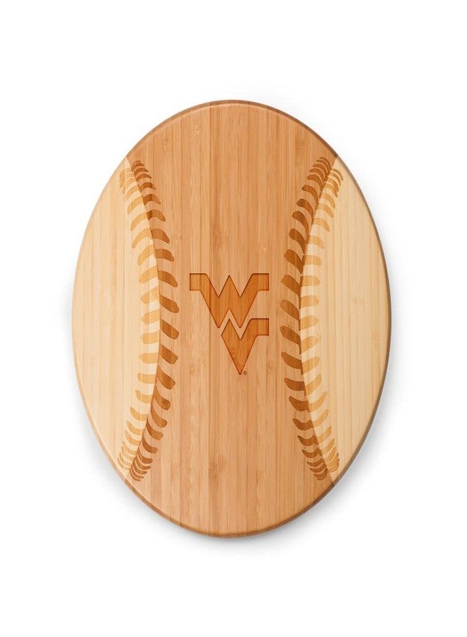 PICNIC TIME NCAA West Virginia Mountaineers Homerun! Bamboo Cutting Board with Team Logo - Image 1