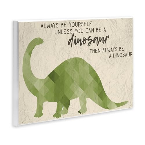 Stupell Industries The Stupell Home Décor Collection Always Be a Dinosaur Brachiosaurus Wall Plaque Art, 10 x 15 - Image 3