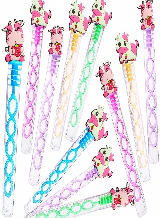 PSDFH 24 Packs Mini Bulk Cow Bubble Wands for School Beach Pool Farm Animal Theme Summer Party Supplies - Image 1