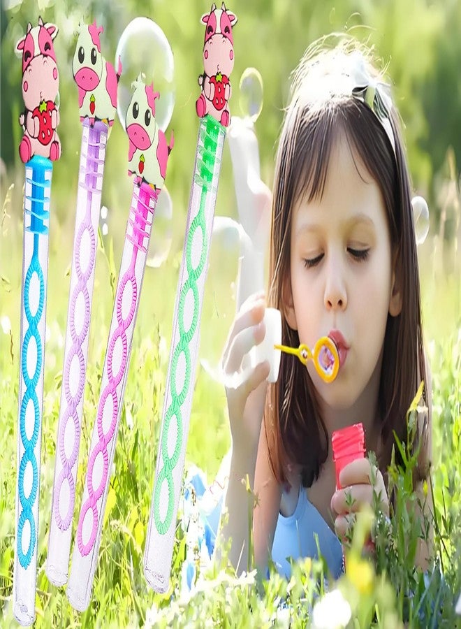 PSDFH 24 Packs Mini Bulk Cow Bubble Wands for School Beach Pool Farm Animal Theme Summer Party Supplies - Image 3