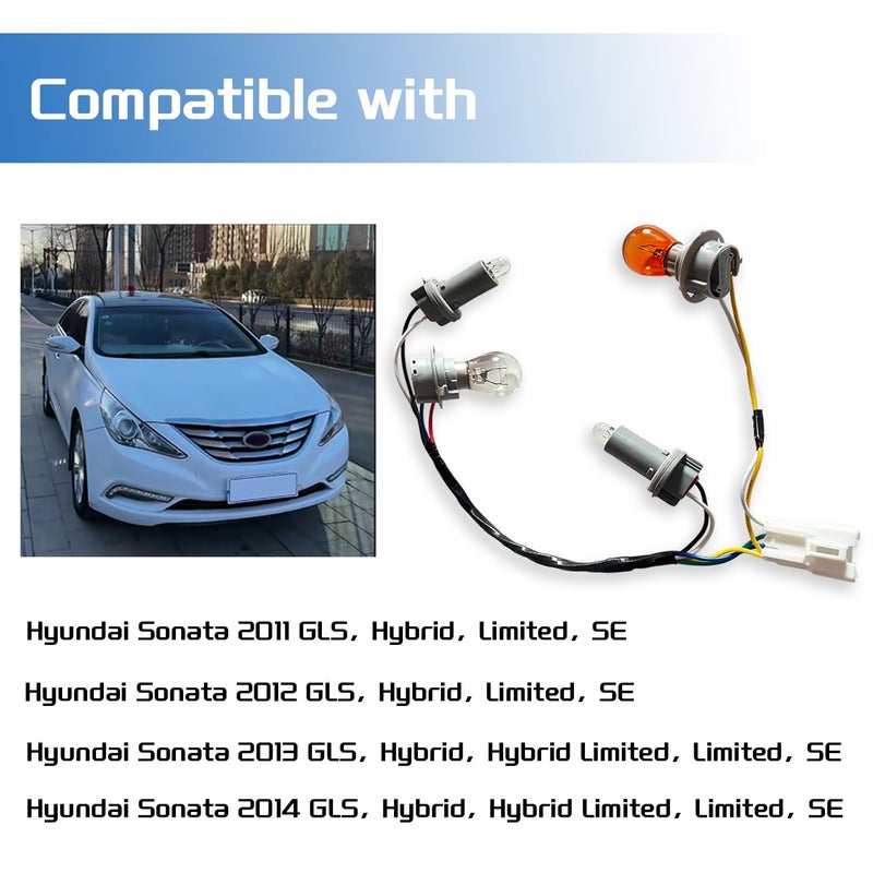EAYBOMC Tail Lamp Holder and Wiring with 16 Halogen Bulbs for Hyundai Sonata 2011-2014 - Image 5