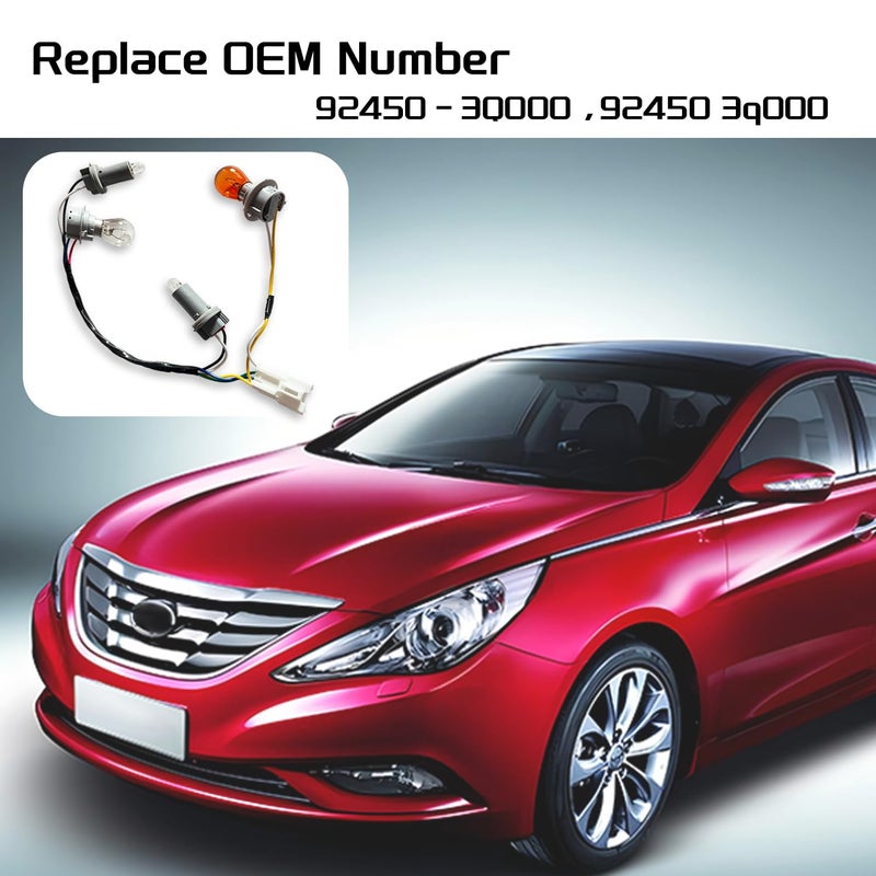 EAYBOMC Tail Lamp Holder and Wiring with 16 Halogen Bulbs for Hyundai Sonata 2011-2014 - Image 4