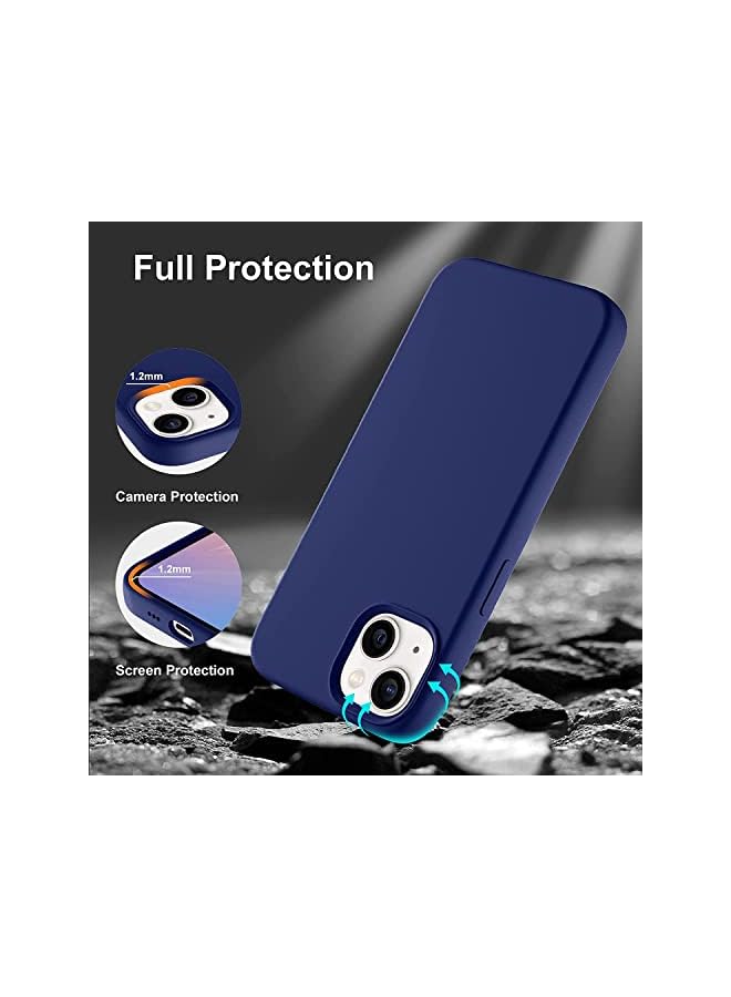 YoYoTech Soft Liquid Silicon Case Compatible with iPhone 13 Mini Case, Shock-Proof Protective Case Matte Finish Cover designed for iPhone 13 Mini 5.8’ (2021)- Blue - Image 1