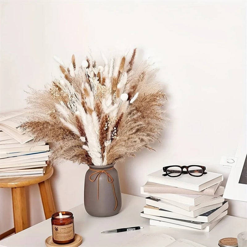 Bluejw G111 Luxury Fluffy Pampas Grass Small Reed Rabbit Tail Dried Plants for Wedding Home Graduation Christmas Halloween Easter Decor - Image 1