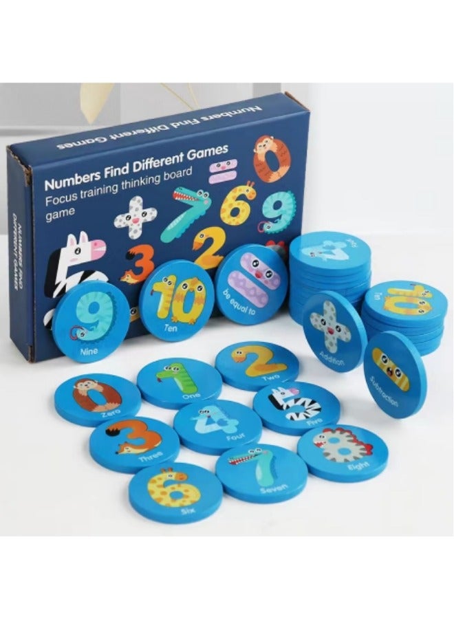 Children's Wooden Building Blocks Toys Find The Same Early Education Game Toys Memory Training Educational Toys - Image 1