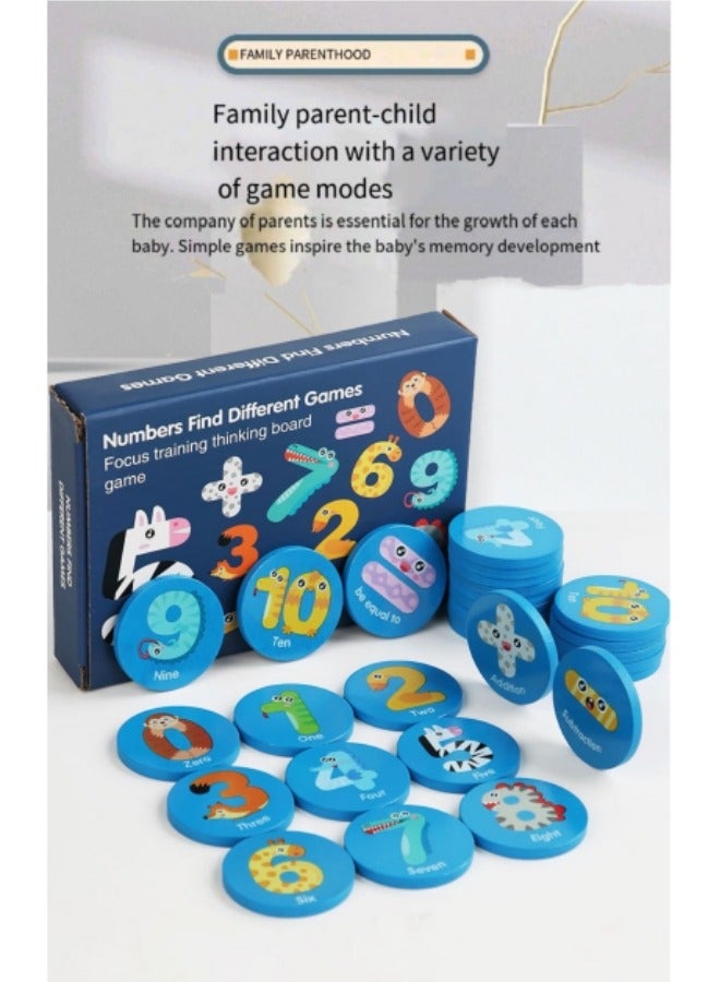 Children's Wooden Building Blocks Toys Find The Same Early Education Game Toys Memory Training Educational Toys - Image 3