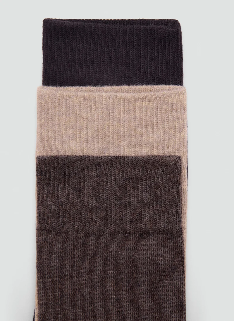 Mango Man  3-pack long cotton socks for Men | Best Price UAE
