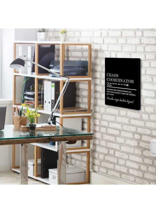 Creoate Chaos Coordinator Canvas Wall Art Framed Inspirational Canvas Print Artwork for Classroom Office Wall Decor, Motivational School Counselor Gift, 12x15 Inch - Image 4
