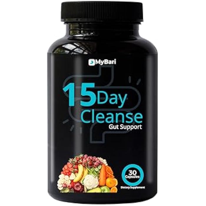 Mybari 15 Day Cleanse - Gut and Colon Support - Advanced Gut Cleanse Detox for Women & Men with Senna, Cascara Sagrada & Psyllium Husk - Non-GMO - Made in USA - 30 Capsules - Image 1