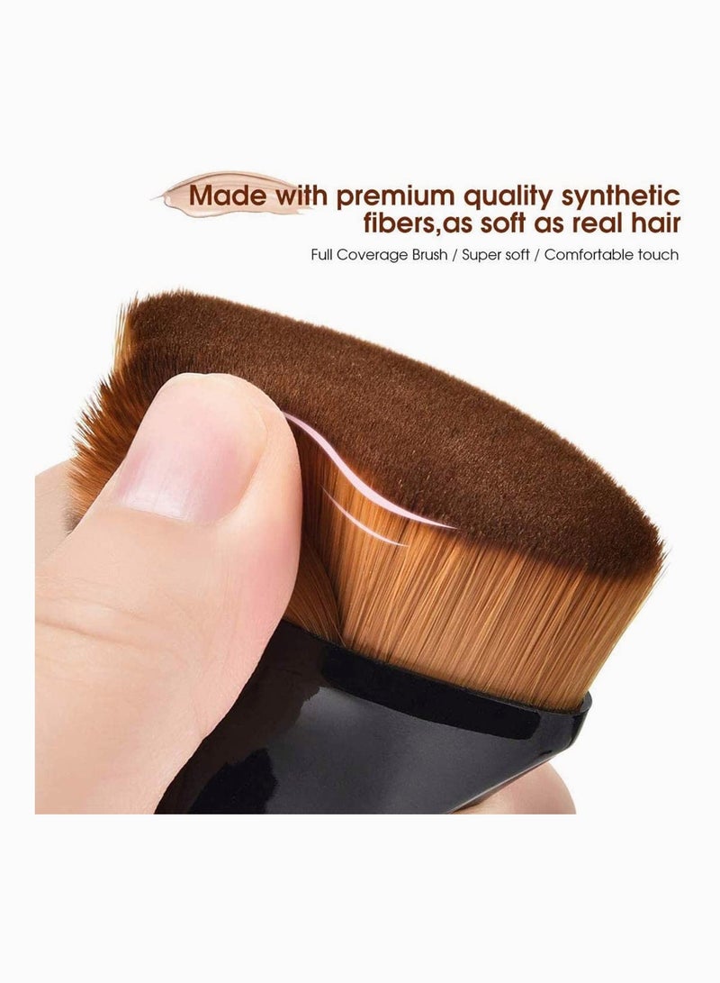 Generic Flat Top Kabuki Foundation Brush for Liquid and Cream Makeup, Portable Blending Tool for Powder and Concealer Application  - Image 3