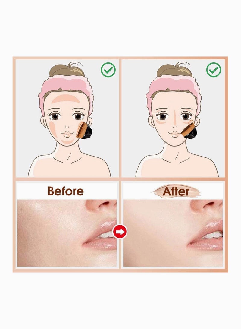 Generic Flat Top Kabuki Foundation Brush for Liquid and Cream Makeup, Portable Blending Tool for Powder and Concealer Application  - Image 5