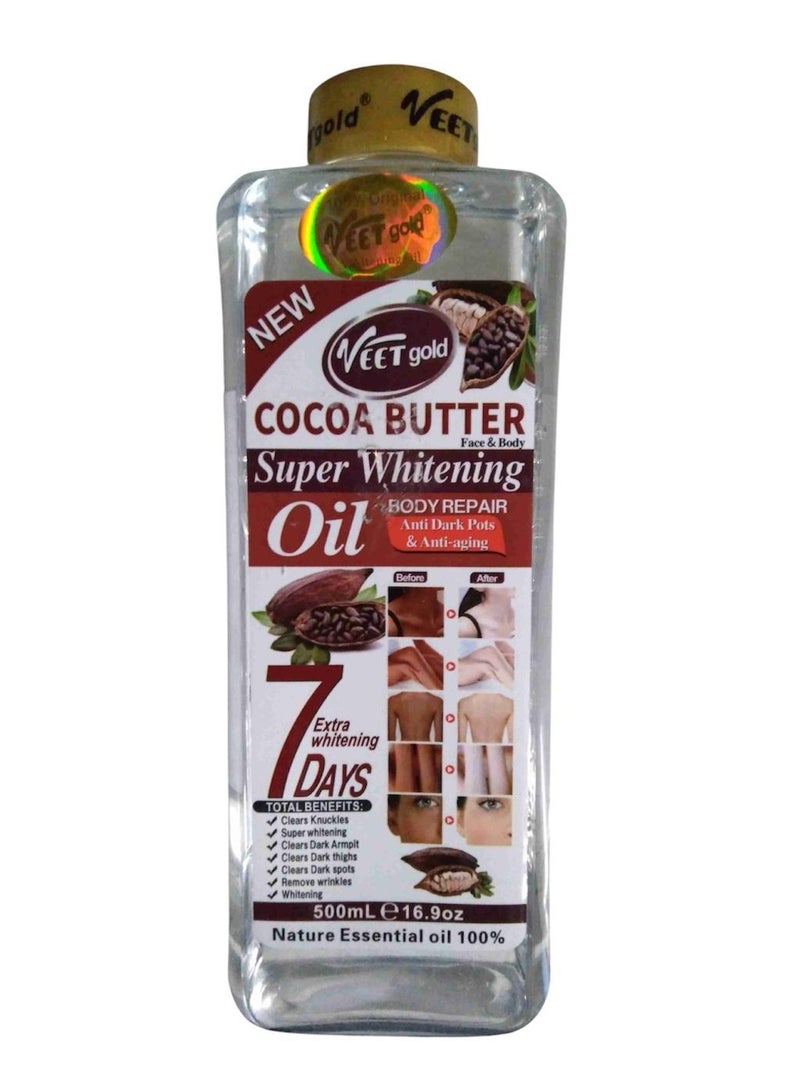 Cocoa Butter Face And Body Super Whitening Oil 500 ml