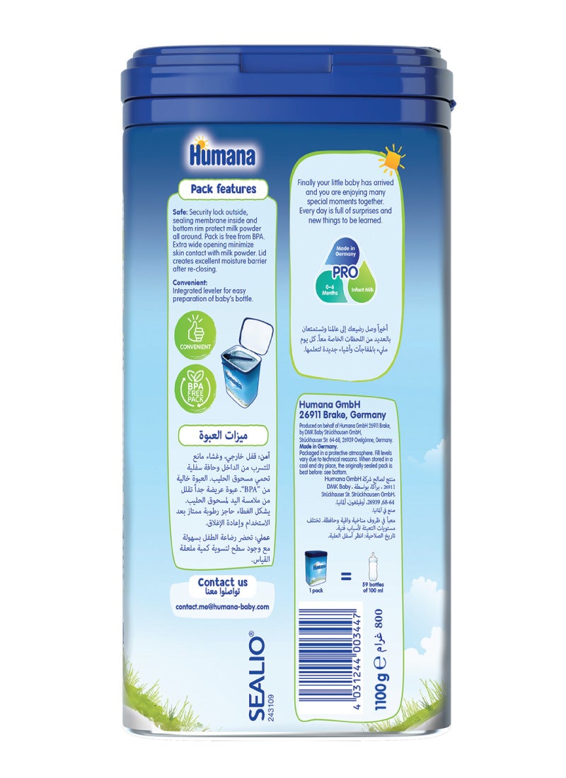 Humana 1 Probalance Gmo-Free Infant Formula 1.1kg - Image 3