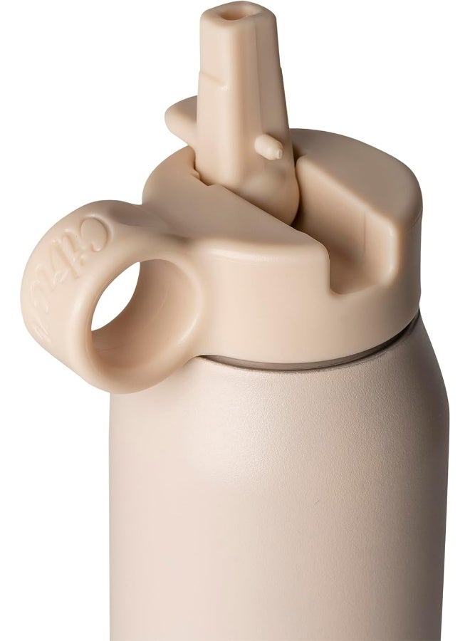 Citron 350Ml Bpa Free Kids Water Bottle With Flask Straw Lid, Vacuum Insulated 304 Stainless Steel, Leak-Proof Flask For School, Girls Water Bottle , Flowers Design - Image 2