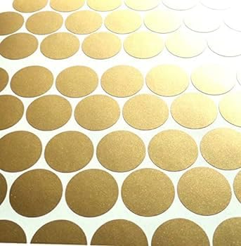 Sehgal Metallic Golden Dot Stickers 25mm (1 inch) Round Dot Sticker Self Adhesive, Gifts, Crafts, and Product Branding (100) - Image 1
