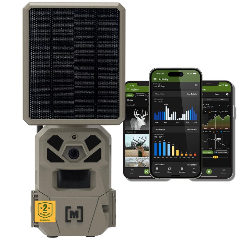Moultrie Edge Solar Cellular Trail Camera Integrated Solar Panel with Battery 40MP 1080p Video Night Vision MultiCarrier LTE AutoConnect Builtin Memory 04s Trigger Speed - Image 2