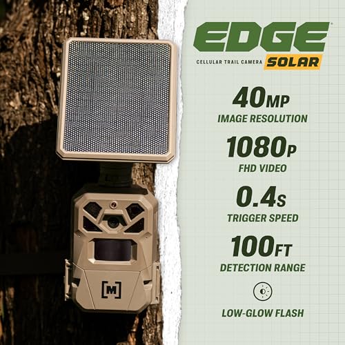 Moultrie Edge Solar Cellular Trail Camera Integrated Solar Panel with Battery 40MP 1080p Video Night Vision MultiCarrier LTE AutoConnect Builtin Memory 04s Trigger Speed - Image 3