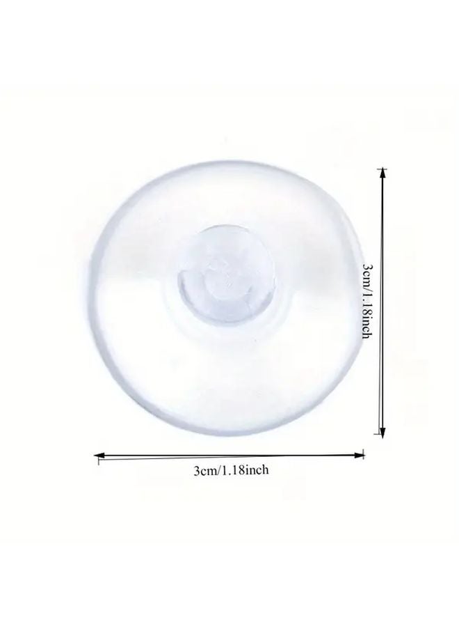 10pcs 3cm Transparent Suction Cups Non Slip Wall Hooks Damage Free PVC - Image 4