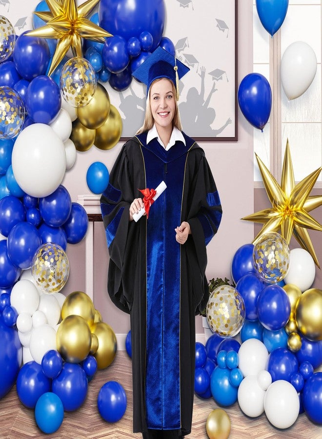 LANGASQUE Blue White Gold Balloon Arch Kit Graduation Decorations 2026, 130Pcs Blue and White Balloons and Foil Star Balloon with Confetti Ribbons Grad Party Decorations for College High School Class of 2026 - Image 4