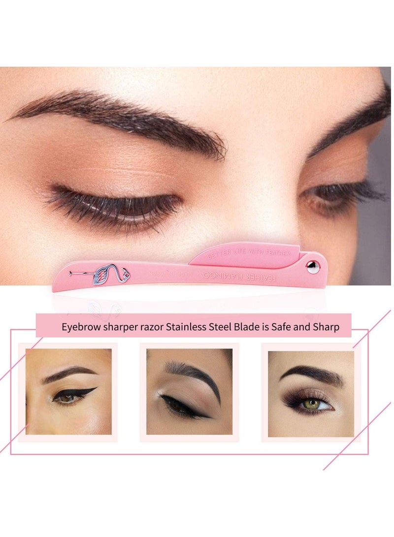 فيذر-فلامنجو شفرات فلامنجو للسيدات لإزالة شعر الوجه والجسم مكوّنة من 3 شفرات أصفر/ وردي/ أرجواني - Image 4