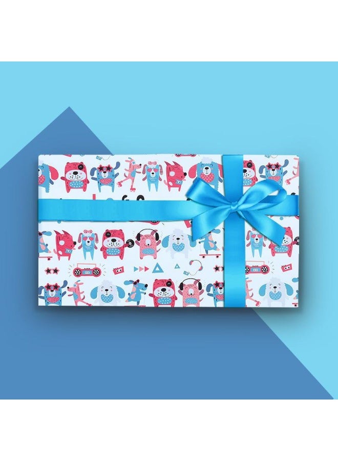 Neox Gift Wrapping Paper, Happy Birthday Wrapping Paper, 9 Sheets Brown Wrapping Paper with Stickers Paper Rope, Kraft Wrapping Paper for Birthday Graduation All Occasion for Men Women Boys Girls, 50X70CM - Image 5