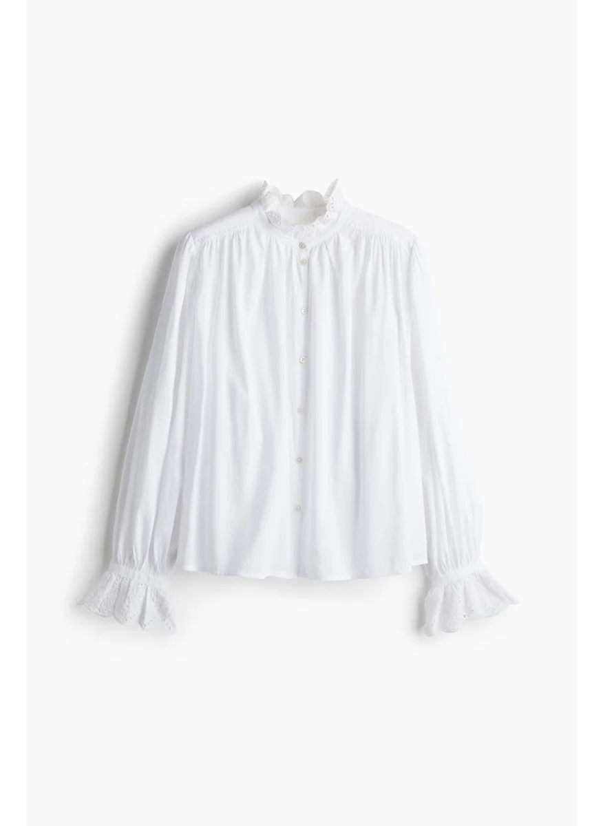 اتش اند ام Broderie Anglaise-Detail Blouse