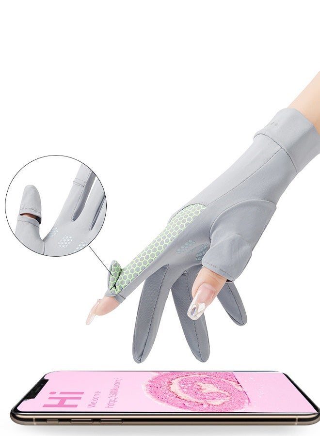 Outdoor open-fingered sun-protective gloves for use with touchscreens and driving Women - Image 4