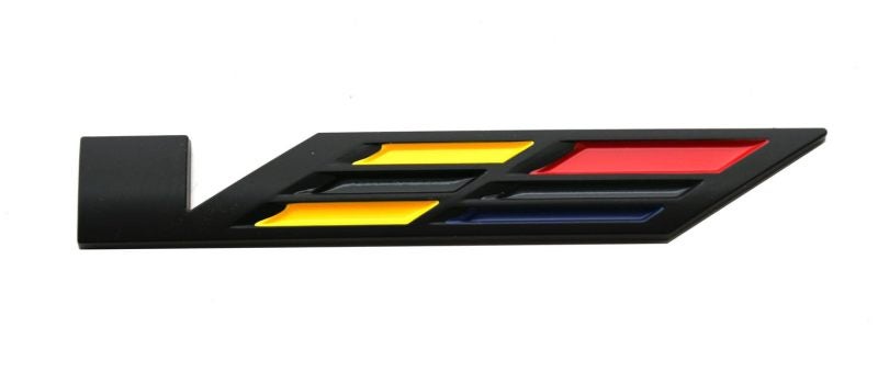 V Shape Badge 3D Car Emblem 12.5 x 9.7 cm Weather-Resistant ABS Plastic Trunk Lid Sticker - Secure Adhesive Automotive Badge for Car Exterior Styling - Image 3