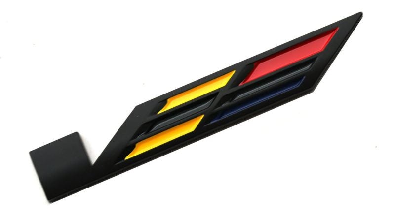 V Shape Badge 3D Car Emblem 12.5 x 9.7 cm Weather-Resistant ABS Plastic Trunk Lid Sticker - Secure Adhesive Automotive Badge for Car Exterior Styling - Image 5