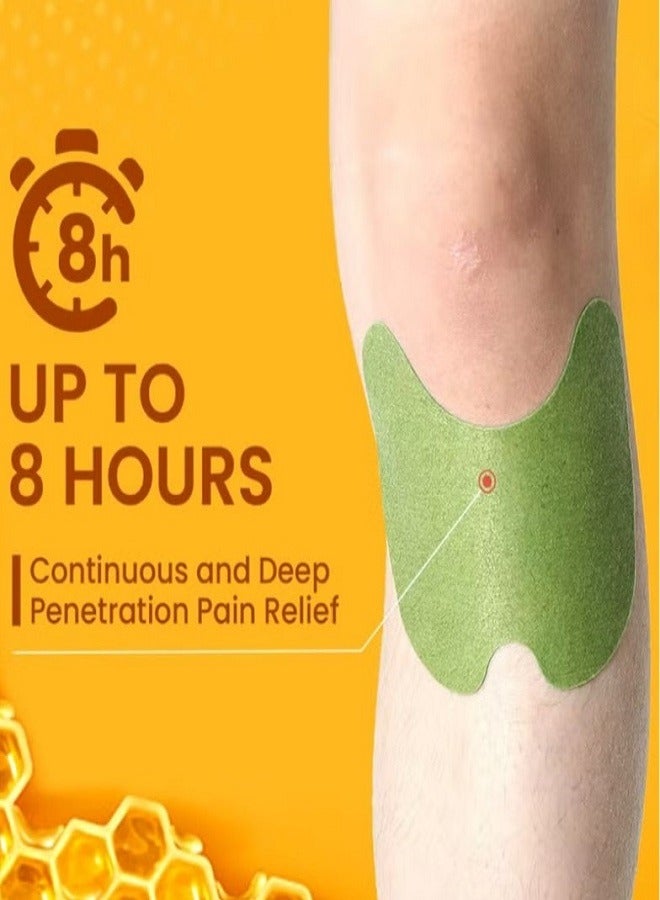 Sumifun لصقات تخفيف ألم الغضروف 4 قطع لتخفيف ألم المفاصل ورعاية الركبة لصقات سم النحل لعلاج رعاية المفاصل والعناية الصحية. - Image 2