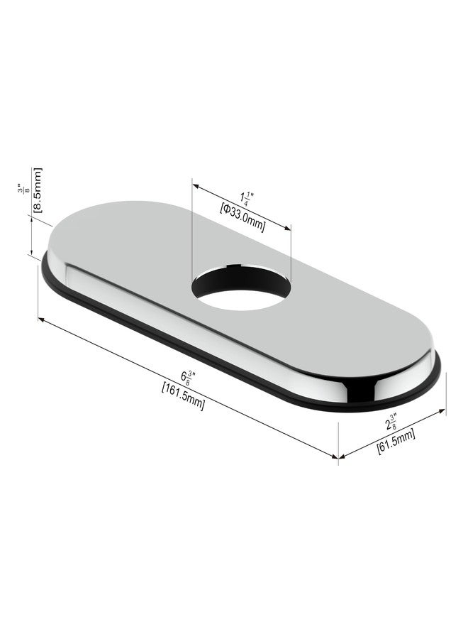 Derengge 4 Inch Bathroom Escutcheon Hole Cover, Faucet Deck Plate,1 Hole or 3 Hole Centerset Faucet Parts,RP-1063-CP,Polished Chrome Finished - Image 3