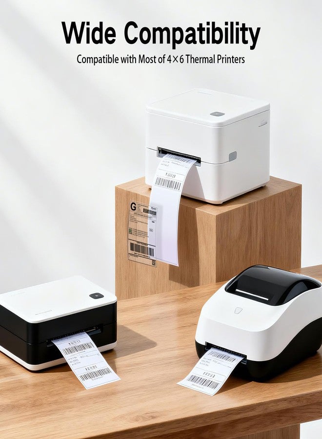 FLYQGGO 4x6 Inch Clear Thermal Shipping Labels, Premium Transparent Direct Thermal Labels Compatible with Zebra/Rollo/Munbyn Printers, Professional Invisible Adhesive Labels, 100PCS - Image 3