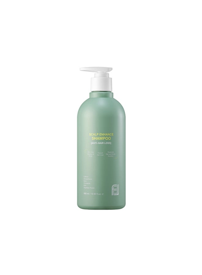 Floland Scalp Enhance Anti-Hair Loss Shampoo 500ml | Caffeine & Biotin Formula | Strengthens Scalp | Korean Haircare - Image 1