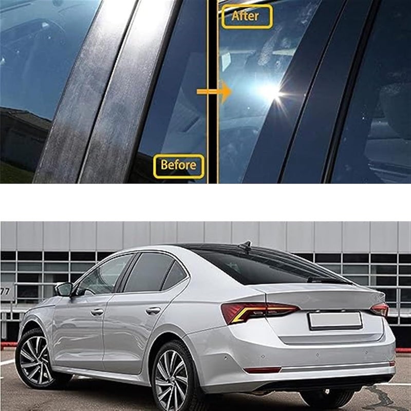 Wivplex Glossy Black Car Window Trim Cover for Skoda Octavia Mk4 - Image 4