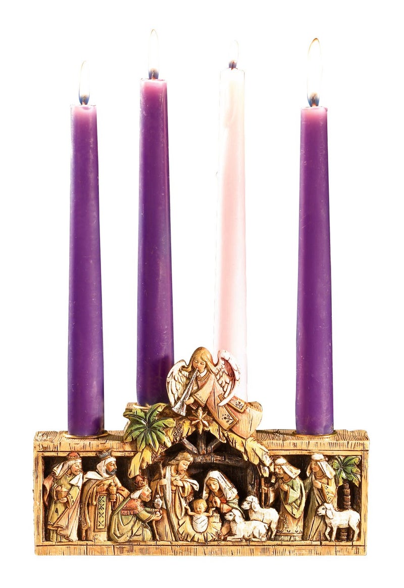 Santa Barbara Design Studio Creative Brands Avalon Gallery Advent Candleholder, 5-Inch, Nativity - Image 2