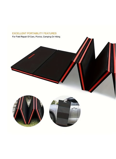 3 in 1 Mechanic EVA Foam Work Mat, 6-Folds Portable Car Repair Knee Cushion, for Mechanics, Garage, Picnicking, Gardening, Camping, Home Gym
