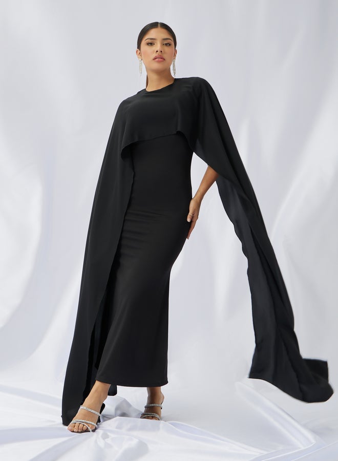 Styli Cape Sleeve Maxi Dress - Image 2
