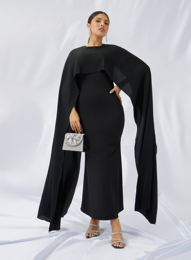 Styli Cape Sleeve Maxi Dress - Image 1