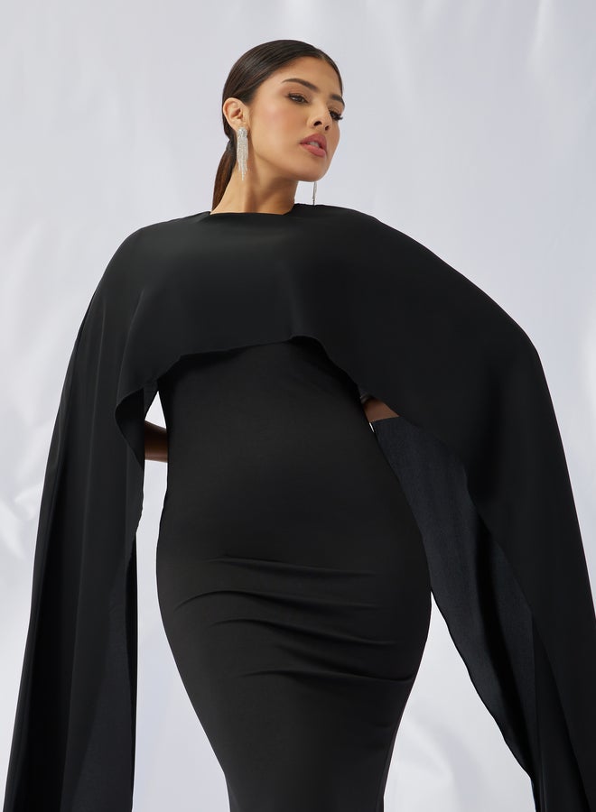 Styli Cape Sleeve Maxi Dress - Image 3