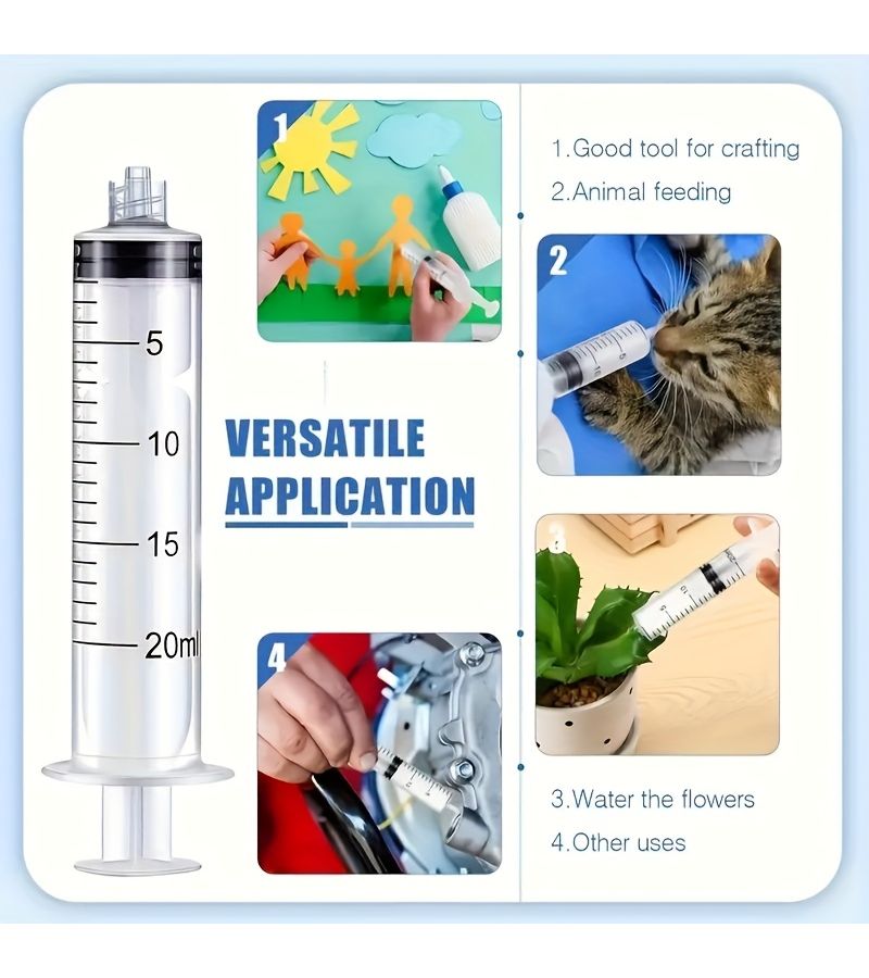 Set Of 33 Plastic Sample Injector Syringe No Needle With Measurement Suitable For Pet Feeding Measuring Watering Refilling - Image 3