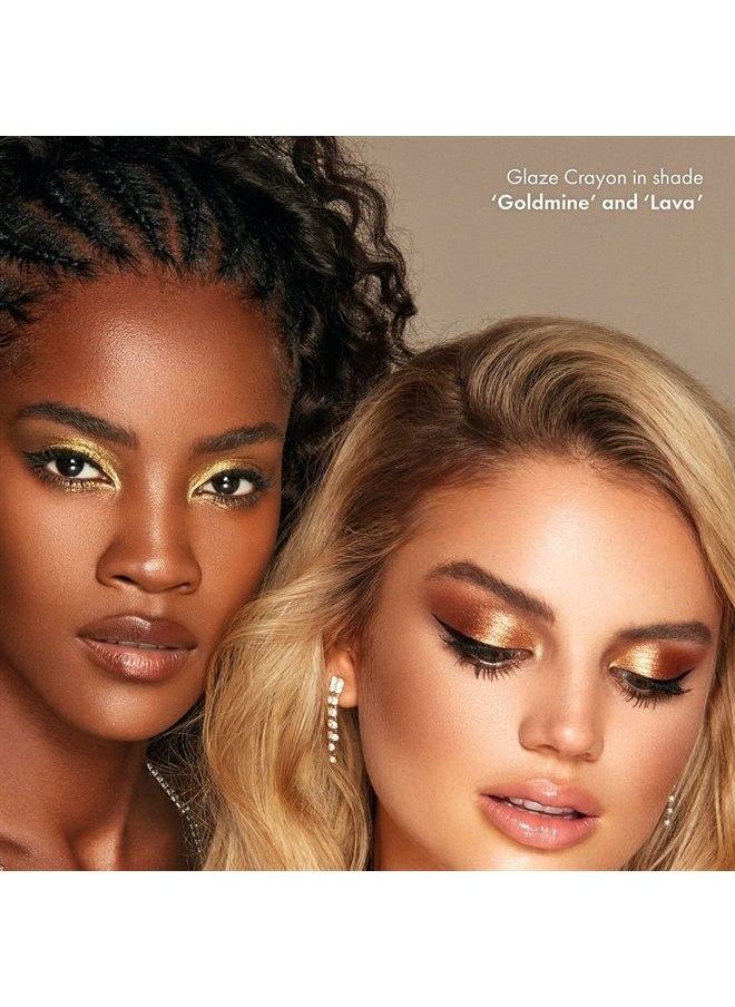 ICONIC LONDON ICONIC Glaze Crayon Dual-Ended Glitter Eyeshadows | Glitter Eyeshadow Stick | Sparkling, Wet-Look Glazed Effect | Easy to Use | Lava  - Image 4