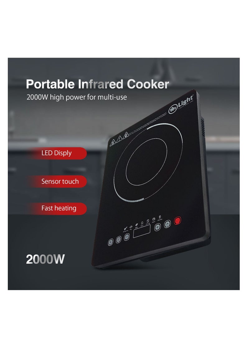 Mr. Light Infrared Glass Ceramic Cooker With Sensor Touch and Timing Function Suit For Any Pot 2000 W - Image 3