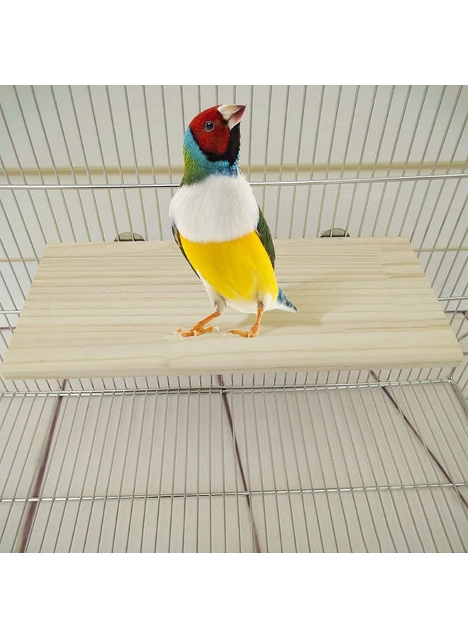 CoscosX 3Pcs Pet Parrot Bird Cage Perches Square Wooden Stand Platform Budgie Toys Bird Tree Perches for Parakeets - Image 2