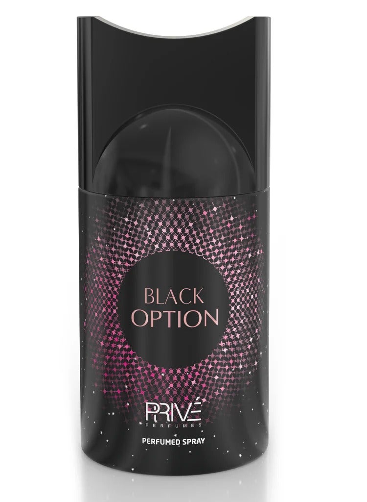 PRIVE Black Option Perfumed Spray For Women - 250 ML