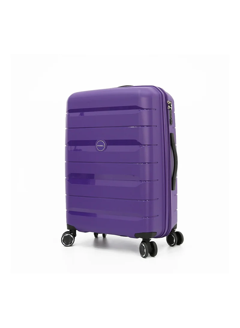 فانكل Hardside Luggage Trolley Bag 4 Pieces Set,Purple (BC-12",S-20",M-24",L-28")