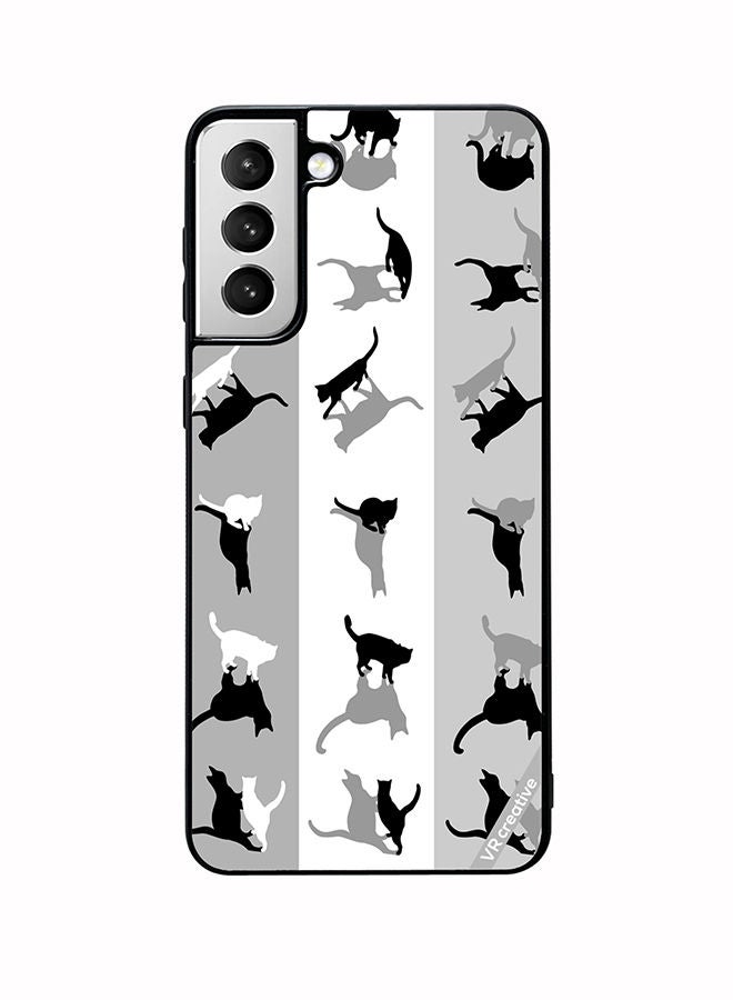 VR CREATIVE Protective Case Cover For Samsung Galaxy S22 5G Cats Spook Design Multicolour - Image 1
