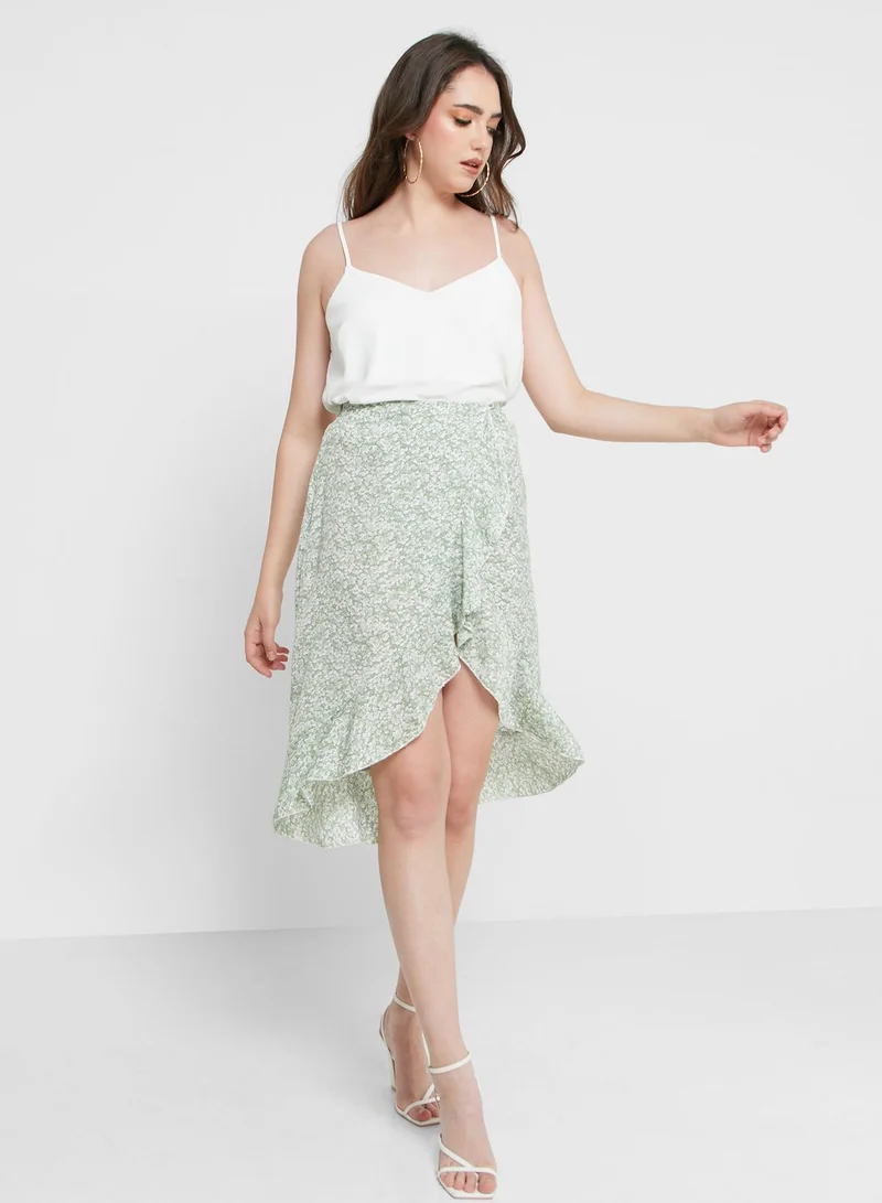 Ginger Ruffle Trim Wrap Skirt